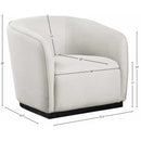 Meridian Mylah Beige Polyester Fabric Chair IMAGE 9