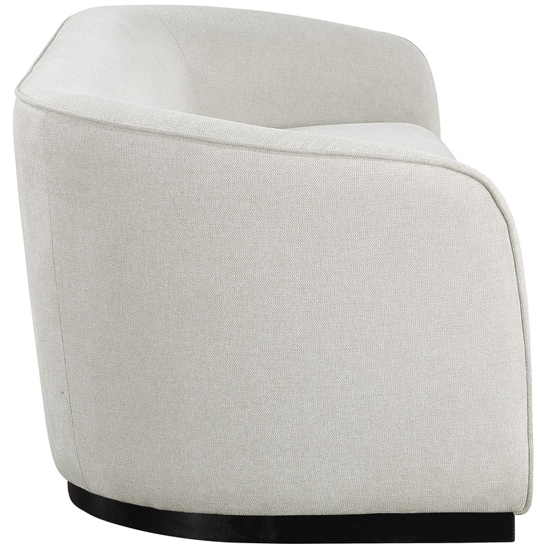 Meridian Mylah Beige Polyester Fabric Sofa IMAGE 5