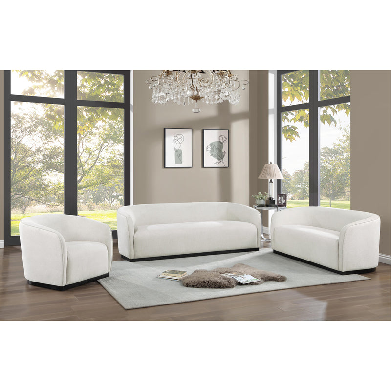 Meridian Mylah Beige Polyester Fabric Sofa IMAGE 6