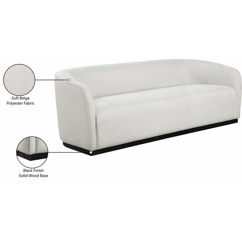 Meridian Mylah Beige Polyester Fabric Sofa IMAGE 8