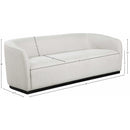 Meridian Mylah Beige Polyester Fabric Sofa IMAGE 9