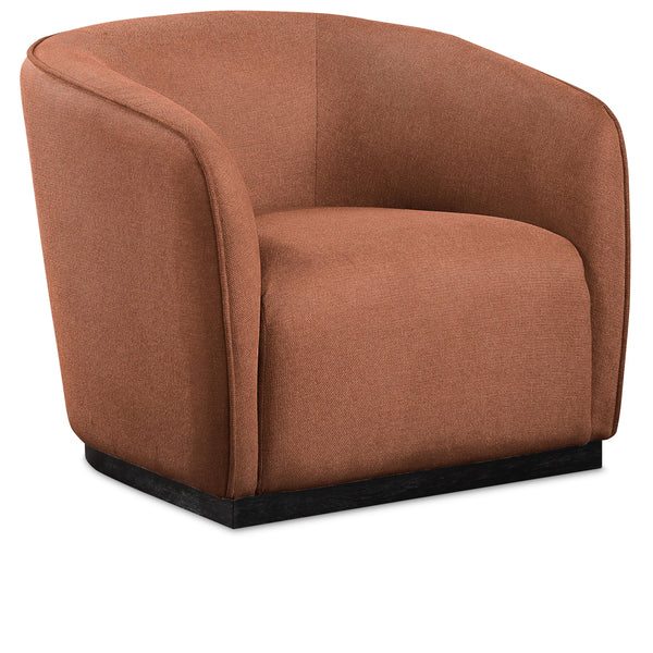 Meridian Mylah Cognac Polyester Fabric Chair IMAGE 1