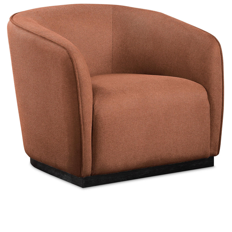 Meridian Mylah Cognac Polyester Fabric Chair IMAGE 1