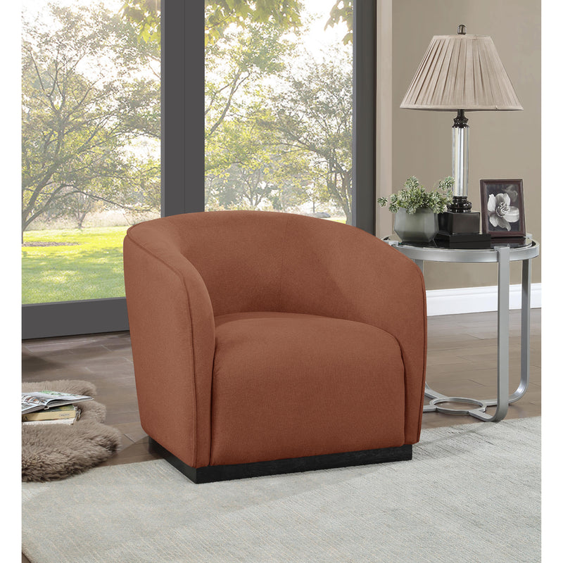 Meridian Mylah Cognac Polyester Fabric Chair IMAGE 2
