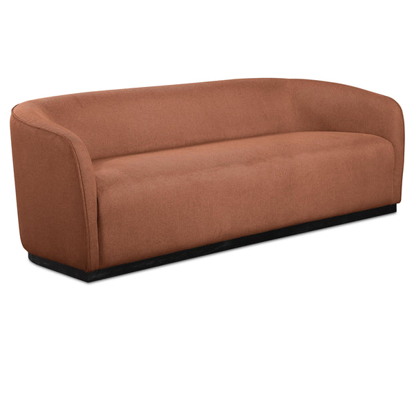 Meridian Mylah Cognac Polyester Fabric Sofa IMAGE 1
