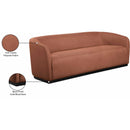 Meridian Mylah Cognac Polyester Fabric Sofa IMAGE 8