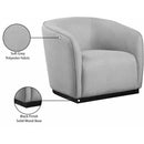 Meridian Mylah Grey Polyester Fabric Chair IMAGE 8