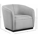 Meridian Mylah Grey Polyester Fabric Chair IMAGE 9