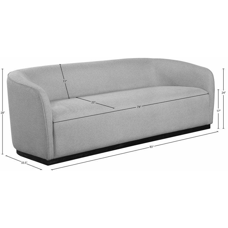 Meridian Mylah Grey Polyester Fabric Sofa IMAGE 9