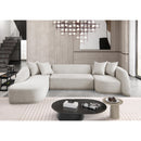 Meridian Rita Beige Polyester Fabric 3 pc Sectional (3 Boxes) IMAGE 2