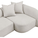Meridian Rita Beige Polyester Fabric 3 pc Sectional (3 Boxes) IMAGE 9