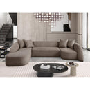 Meridian Rita Brown Polyester Fabric 3 pc Sectional (3 Boxes) IMAGE 2