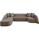 Meridian Rita Brown Polyester Fabric 3 pc Sectional (3 Boxes) IMAGE 4