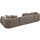 Meridian Rita Brown Polyester Fabric 3 pc Sectional (3 Boxes) IMAGE 5