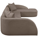 Meridian Rita Brown Polyester Fabric 3 pc Sectional (3 Boxes) IMAGE 7