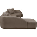 Meridian Rita Brown Polyester Fabric 3 pc Sectional (3 Boxes) IMAGE 8