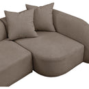 Meridian Rita Brown Polyester Fabric 3 pc Sectional (3 Boxes) IMAGE 9