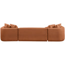 Meridian Rita Cognac Polyester Fabric 3 pc Sectional (3 Boxes) IMAGE 3