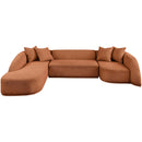 Meridian Rita Cognac Polyester Fabric 3 pc Sectional (3 Boxes) IMAGE 4