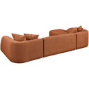 Meridian Rita Cognac Polyester Fabric 3 pc Sectional (3 Boxes) IMAGE 5