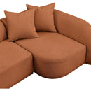 Meridian Rita Cognac Polyester Fabric 3 pc Sectional (3 Boxes) IMAGE 9