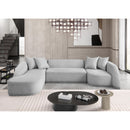 Meridian Rita Grey Polyester Fabric 3 pc Sectional (3 Boxes) IMAGE 2