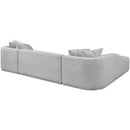 Meridian Rita Grey Polyester Fabric 3 pc Sectional (3 Boxes) IMAGE 6