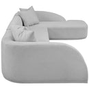 Meridian Rita Grey Polyester Fabric 3 pc Sectional (3 Boxes) IMAGE 7