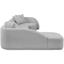 Meridian Rita Grey Polyester Fabric 3 pc Sectional (3 Boxes) IMAGE 8