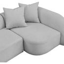 Meridian Rita Grey Polyester Fabric 3 pc Sectional (3 Boxes) IMAGE 9