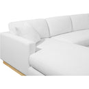 Meridian Johanna White Linen Textured Fabric 3 pc Sectional (3 Boxes) IMAGE 14