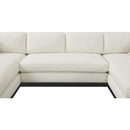 Meridian Johanna Cream Linen Textured Fabric 3 pc Sectional (3 Boxes) IMAGE 11