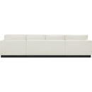 Meridian Johanna Cream Linen Textured Fabric 3 pc Sectional (3 Boxes) IMAGE 4