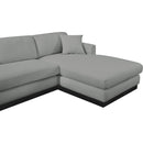 Meridian Johanna Grey Linen Textured Fabric 3 pc Sectional (3 Boxes) IMAGE 12