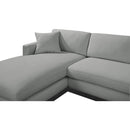 Meridian Johanna Grey Linen Textured Fabric 3 pc Sectional (3 Boxes) IMAGE 13