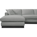 Meridian Johanna Grey Linen Textured Fabric 3 pc Sectional (3 Boxes) IMAGE 14