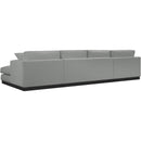 Meridian Johanna Grey Linen Textured Fabric 3 pc Sectional (3 Boxes) IMAGE 8