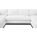 Meridian Johanna White Linen Textured Fabric 3 pc Sectional (3 Boxes) IMAGE 11