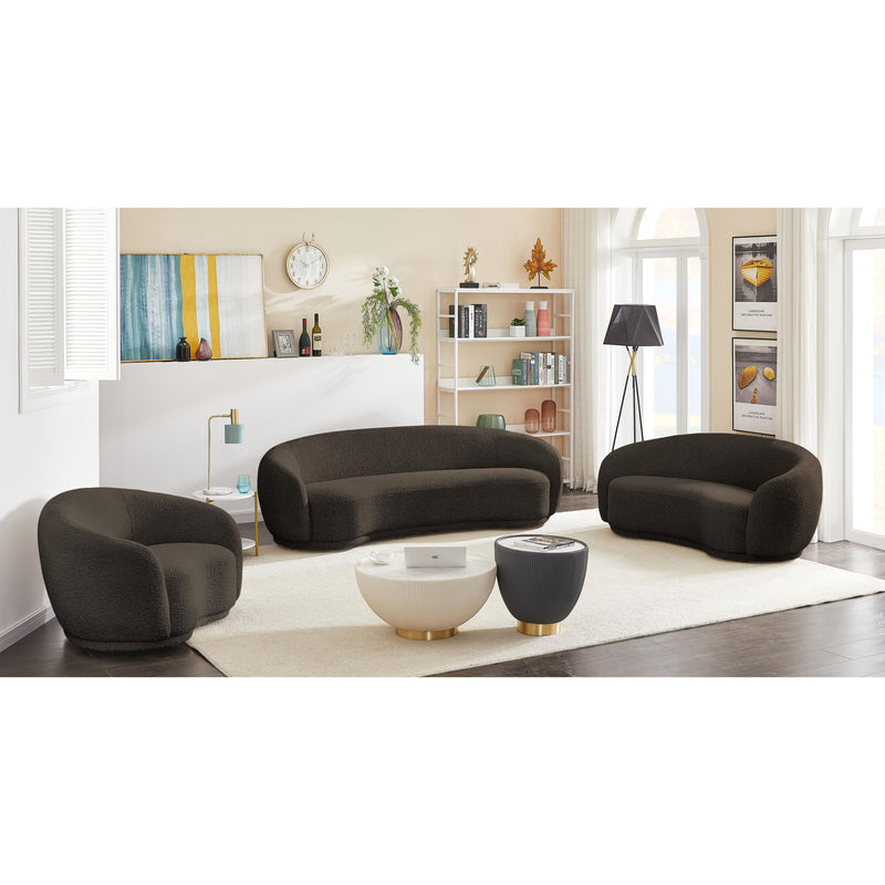 Meridian Hyde Brown Boucle Fabric Chair IMAGE 12