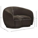 Meridian Hyde Brown Boucle Fabric Chair IMAGE 13