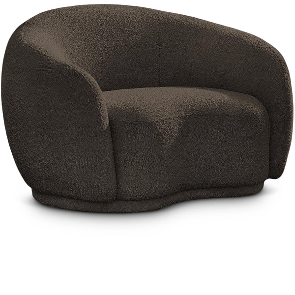 Meridian Hyde Brown Boucle Fabric Chair IMAGE 1