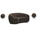 Meridian Hyde Brown Boucle Fabric Loveseat IMAGE 15