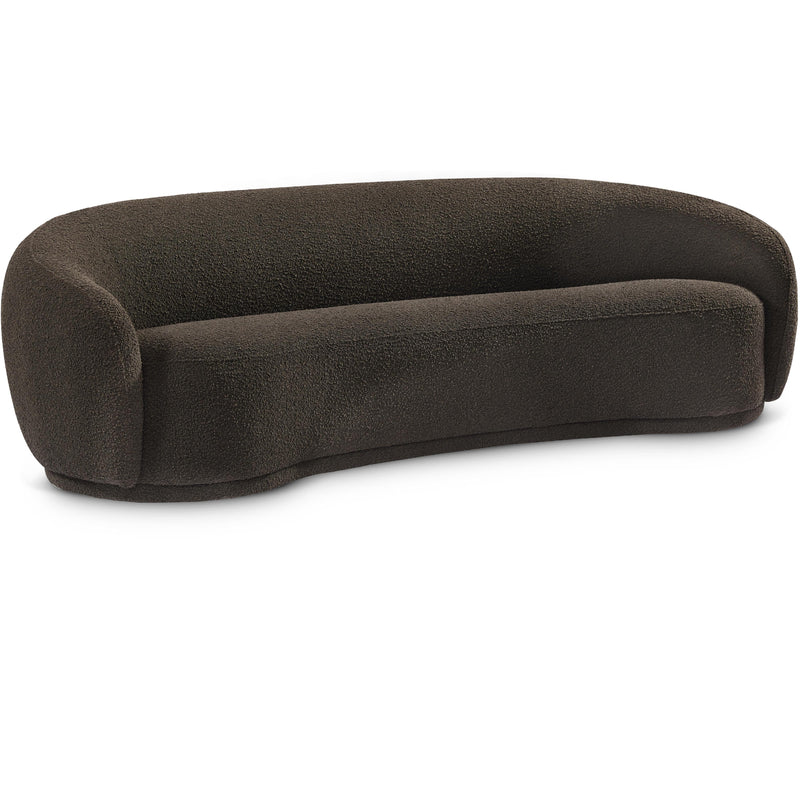Meridian Hyde Brown Boucle Fabric Sofa IMAGE 1