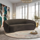 Meridian Hyde Brown Boucle Fabric Sofa IMAGE 2