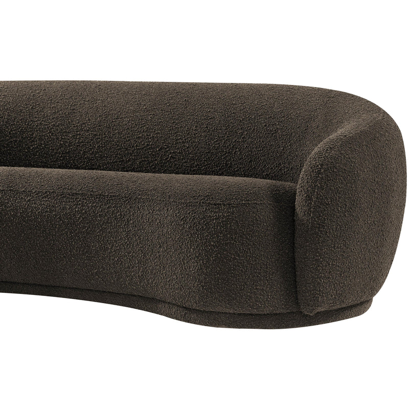 Meridian Hyde Brown Boucle Fabric Sofa IMAGE 8