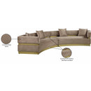Meridian Belsa Beige Velvet 2 pc Sectional IMAGE 10