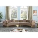 Meridian Belsa Beige Velvet 2 pc Sectional IMAGE 2
