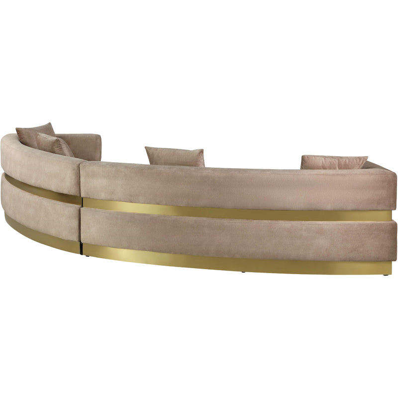 Meridian Belsa Beige Velvet 2 pc Sectional IMAGE 5