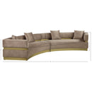 Meridian Belsa Beige Velvet 2 pc Sectional IMAGE 9