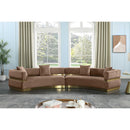 Meridian Belsa Brown Velvet 2 pc Sectional IMAGE 2